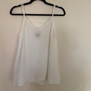 Strappy white tank